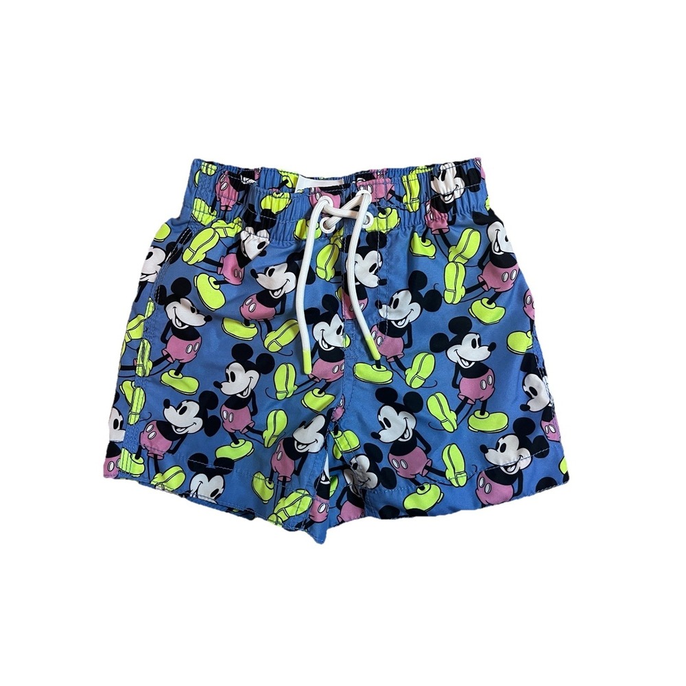 Baby Gap Disney Mickey Mouse Neon swim trunks Shorts Toddler Baby 2T